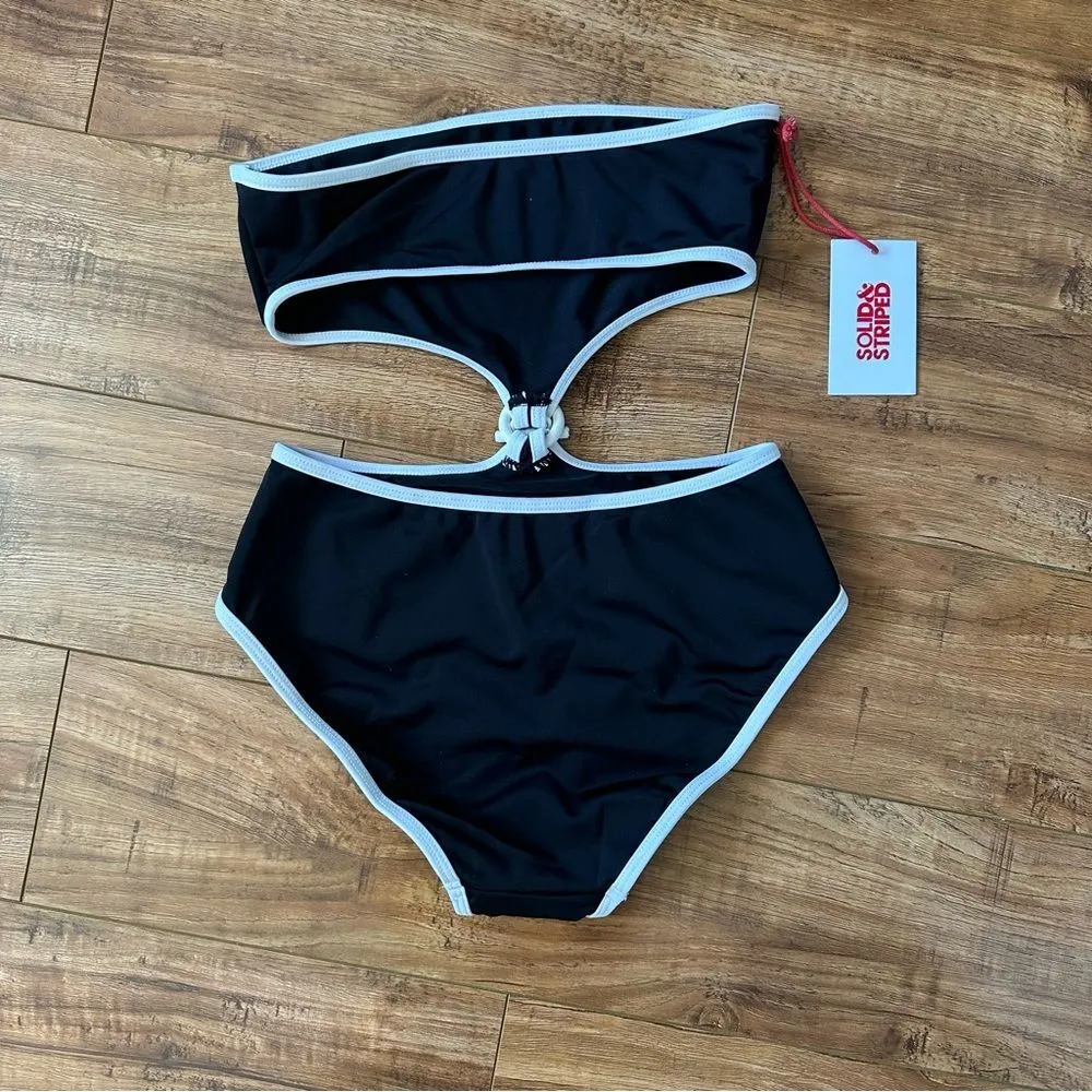 NWT Solid & Striped XS The Bella One Piece Swimsuit Butterluxe Black $198 - Image 9