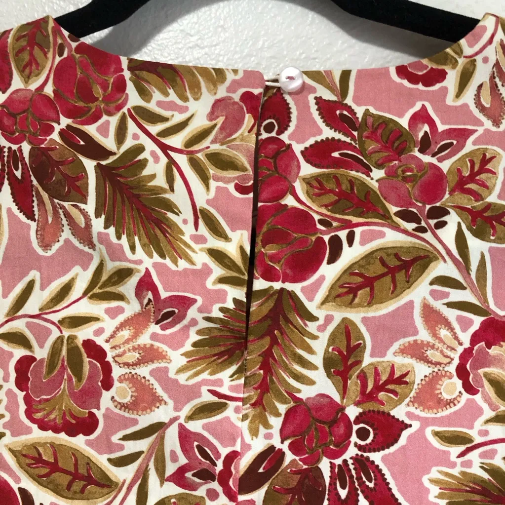 Mi Golondrina dress size small floral tunic pink autumn bohemian milkmaid - Image 6