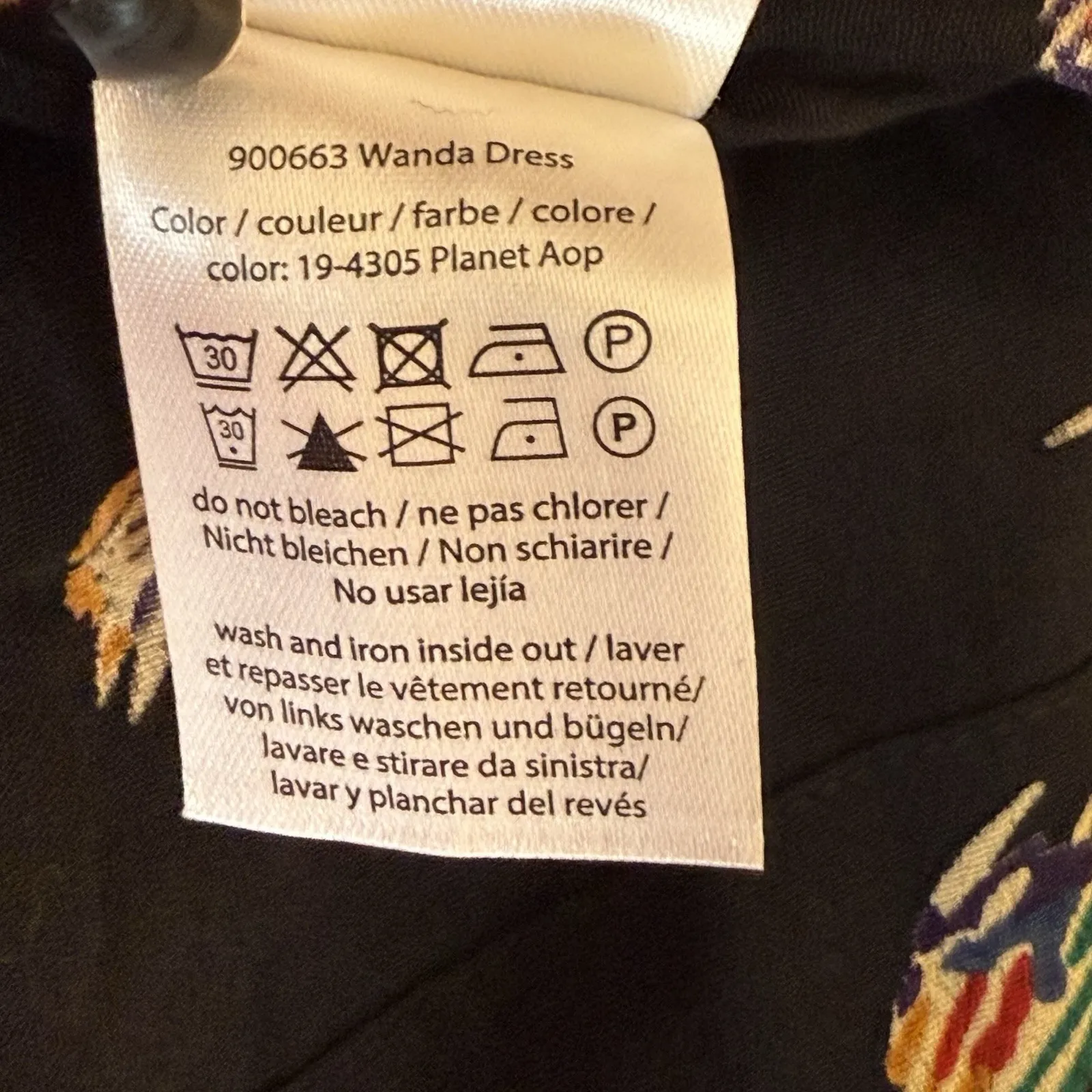 Rotate Birger Christensen Wanda Printed Black Mini Dress Size 6 Party Cocktail - Image 11