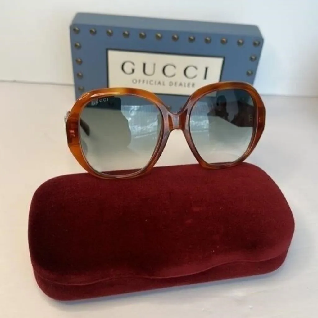 New Authentic GUCCI GG0796S-003\ Oversized Octagonal Sunglasses - Image 6