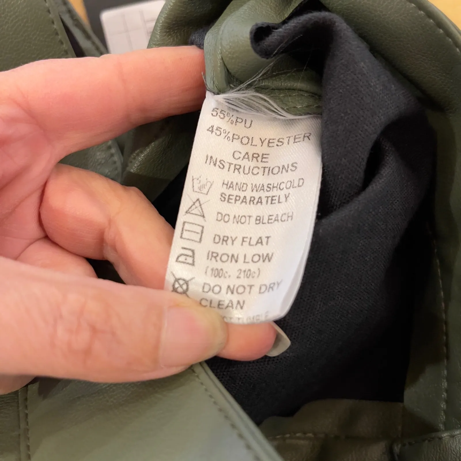 MOTEL Zoven Trouser Green Faux Leather Flare Pants Women's XS - Image 8