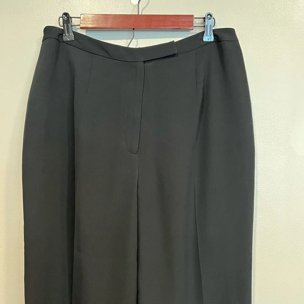 NWT Kate Hill Women Career Pants Trouser High Waisted Office Silk Black Size 14W - Image 11