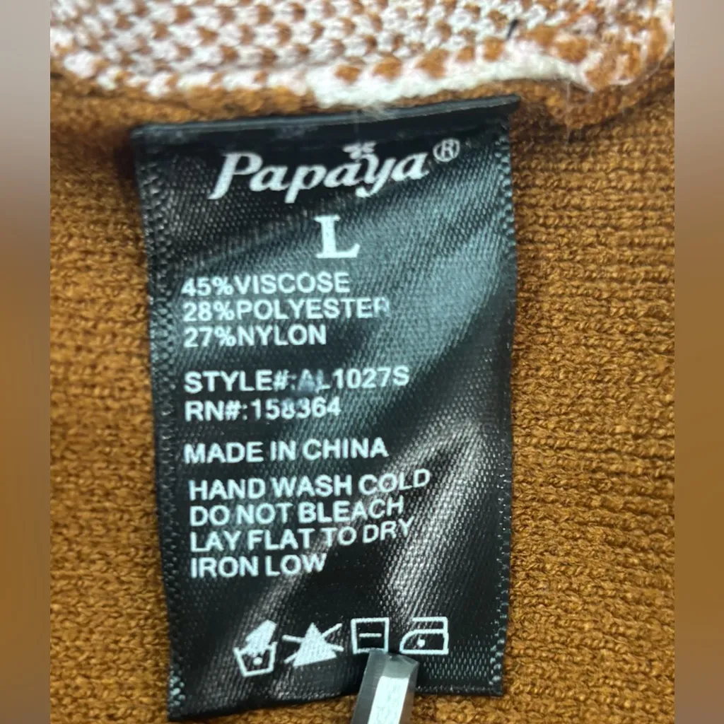 Papaya L Argyle Preppy Knit Neapolitan Mini Skirt - Image 5