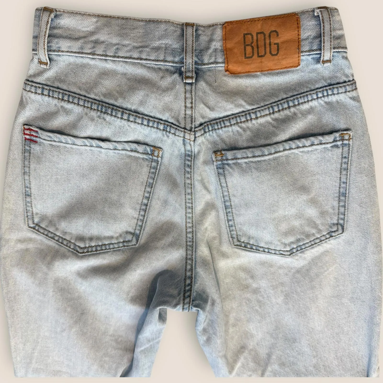 BGD Trendy Painted Denim Jeans with Colorful Tie-Dye Bottoms Sz 24 Cowboy Pants - Image 7