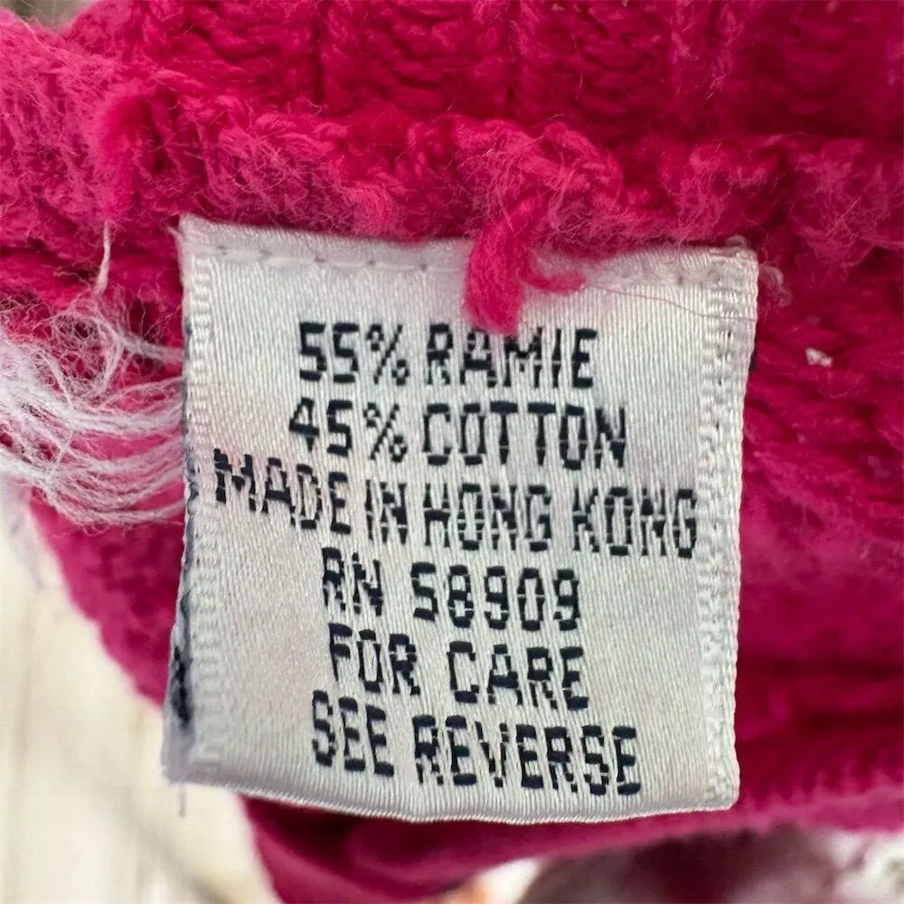 Westbound Vintage Pink Knit Textured Cardigan Sweater M Long Sleeve Button Down - Image 6