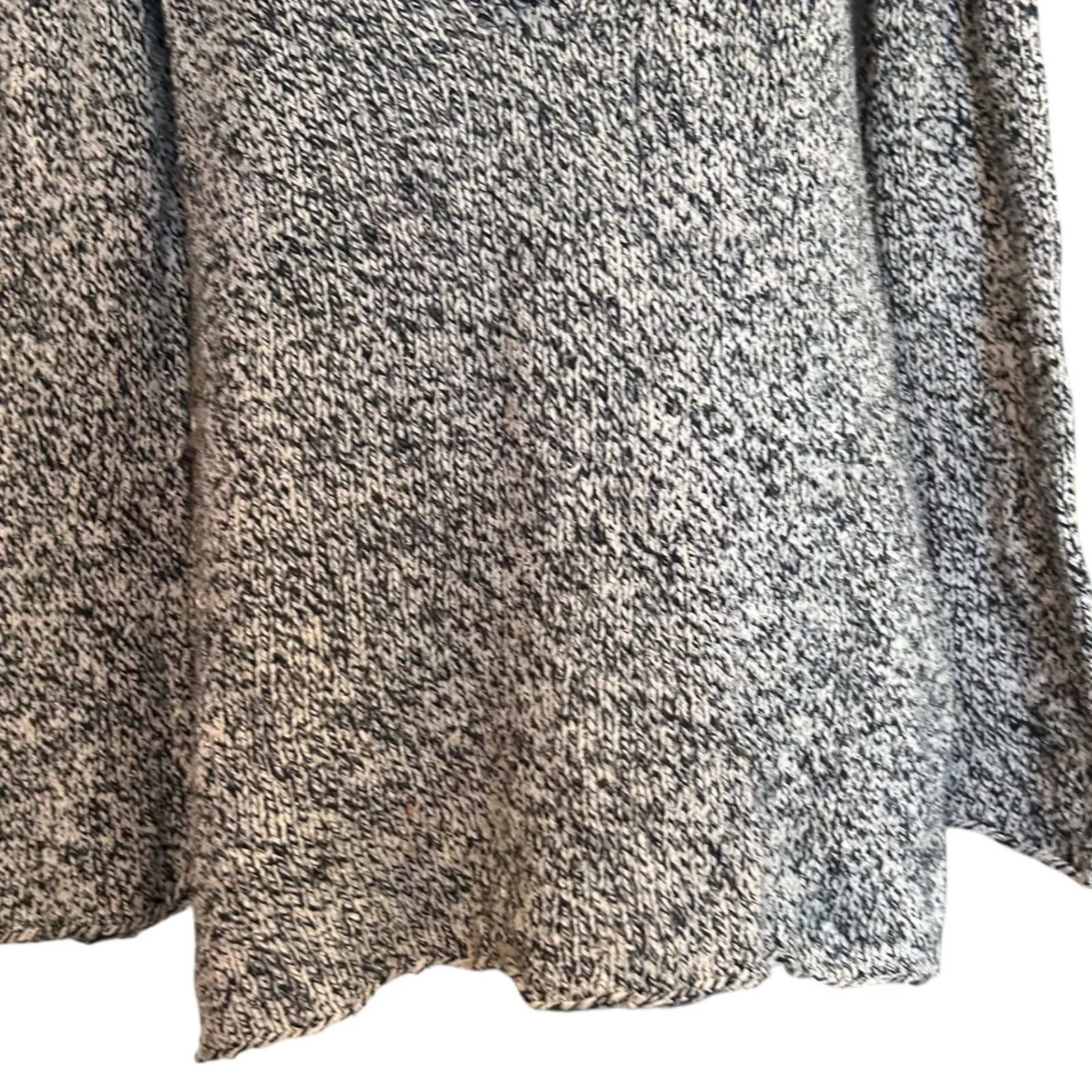 JJill Black White Marled Silk Sweater Womens Sz Small Plunging V Neck Loose Fit - Image 10