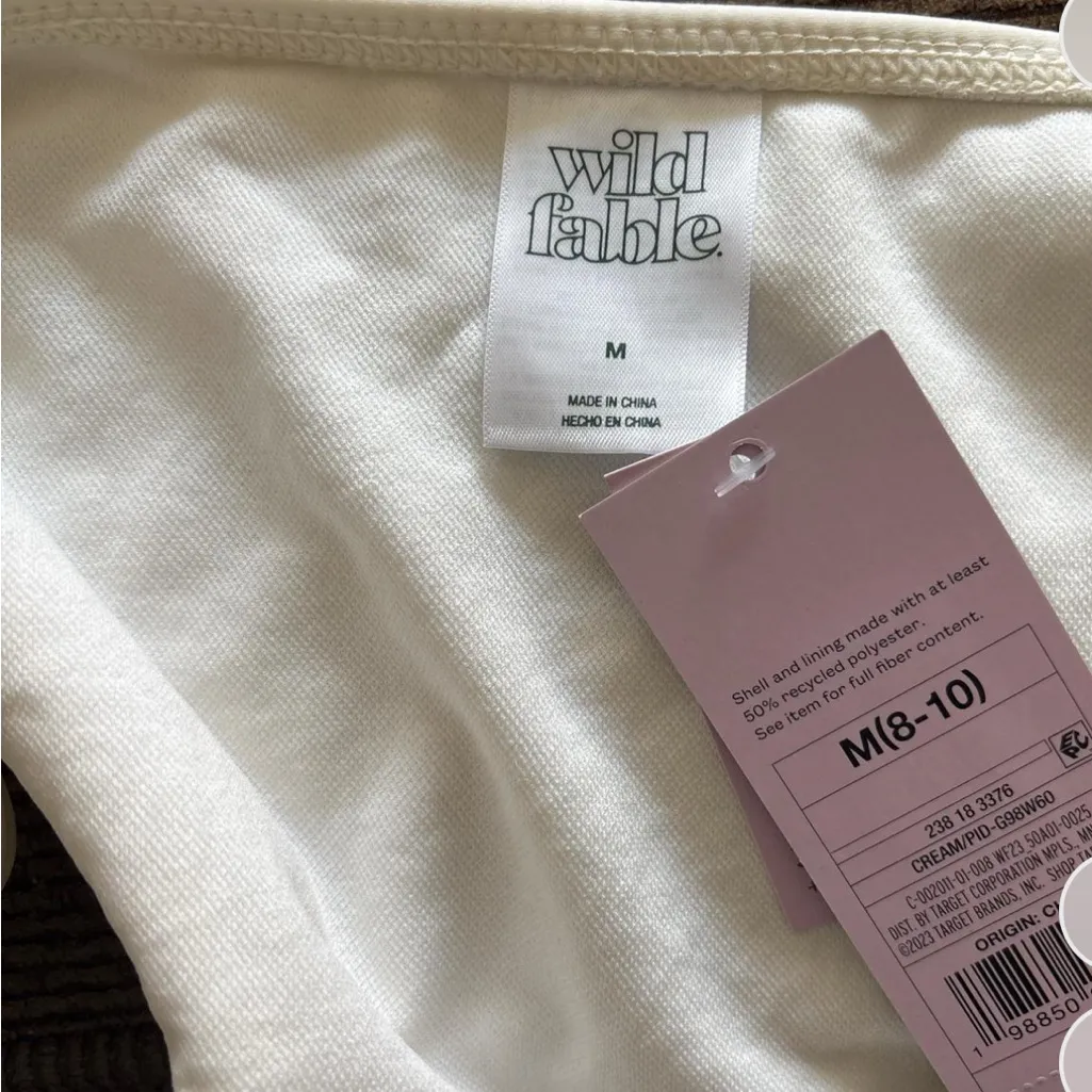 Wild Fable Cream Bikini With Adjustable Strings Size M(8-10) - Image 4