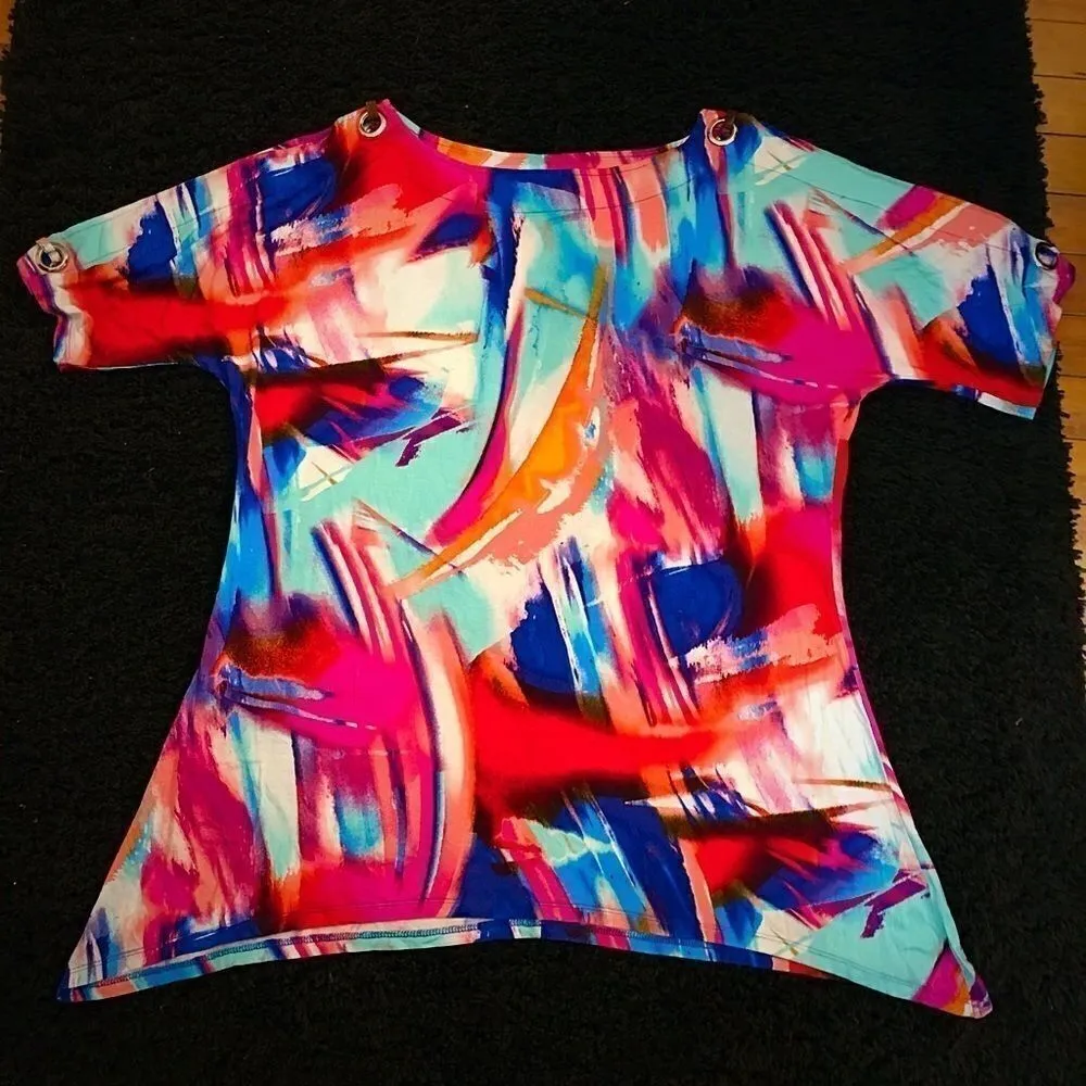 Cable & Gage flowey cold shoulder long top - Image 2