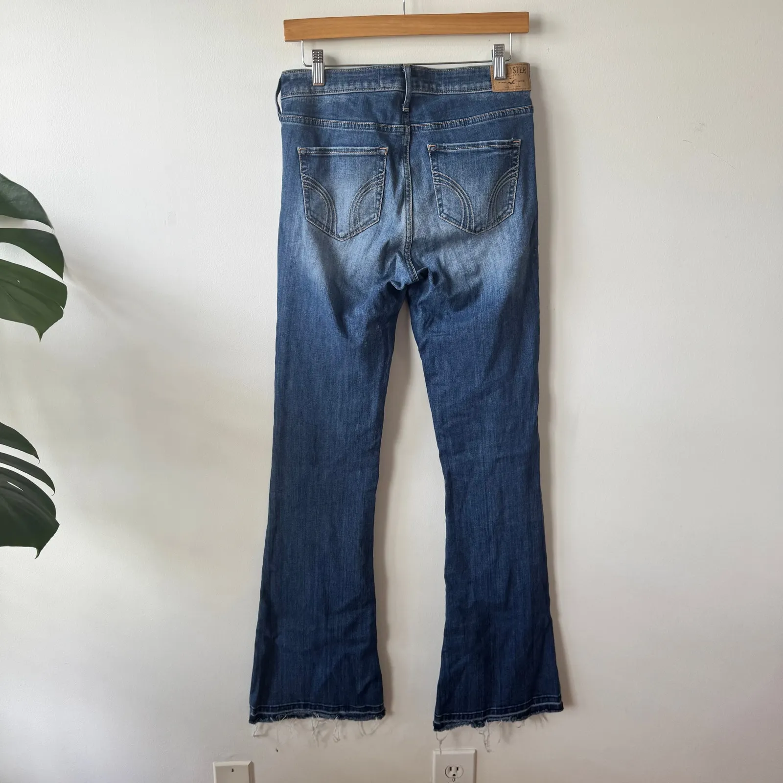 Hollister Jeans Women 5R Blue Bootcut High Waist Y2K Pocket Western Country - Image 2