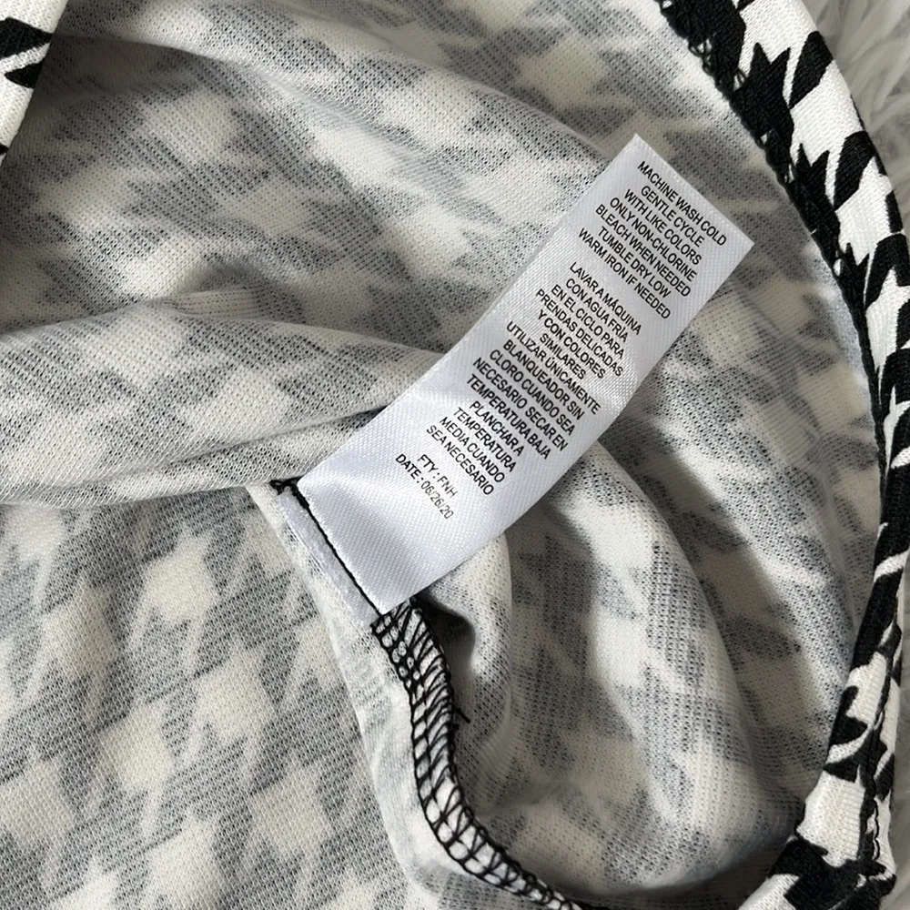 Joy & Jolie by Full circle black/white houndstooth sleeveless mini Dress Medium Black - Image 10