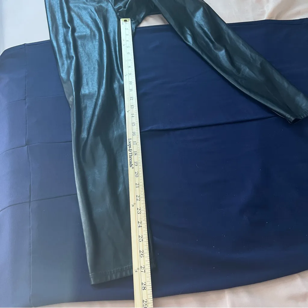 Aritzia Wilfred Free Daria Pant High Waisted Vegan Leather Leggings Black Size S - Image 14