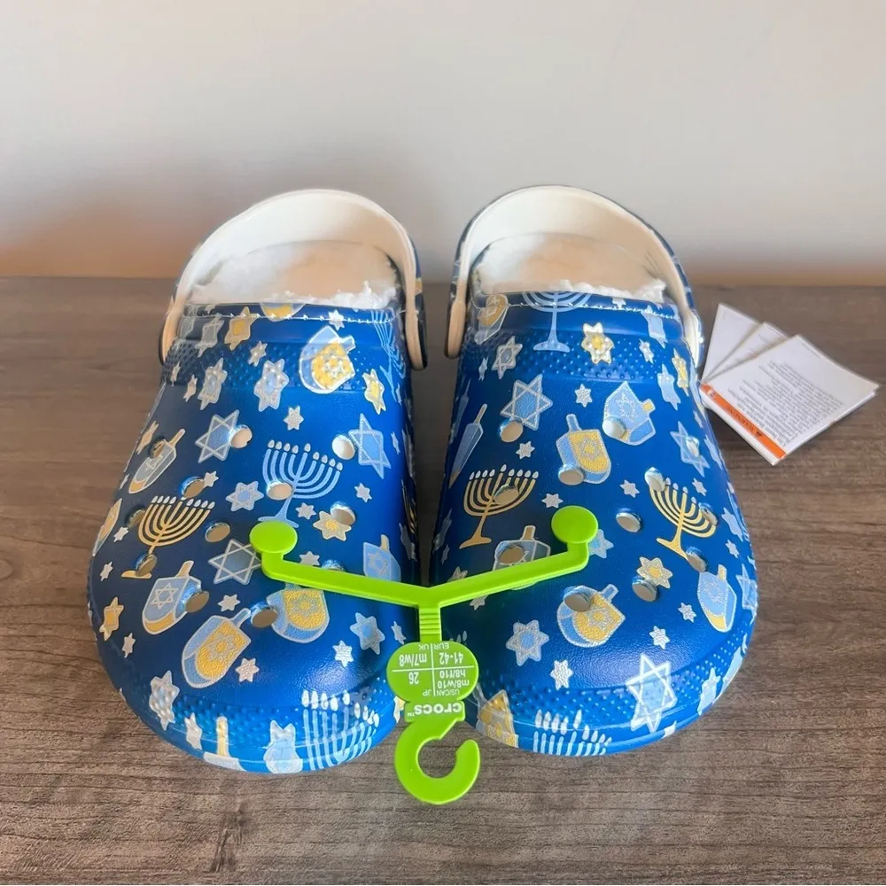 CROCS Classic Lined Hanukkah Unisex Clog Size 8 or 10 #B1877 - Image 2