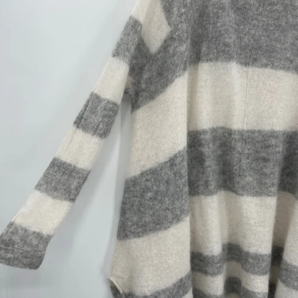 Free People Lafayette Poncho Alpaca Sweater Tunic Top XS/S Striped Mini Dress - Image 4