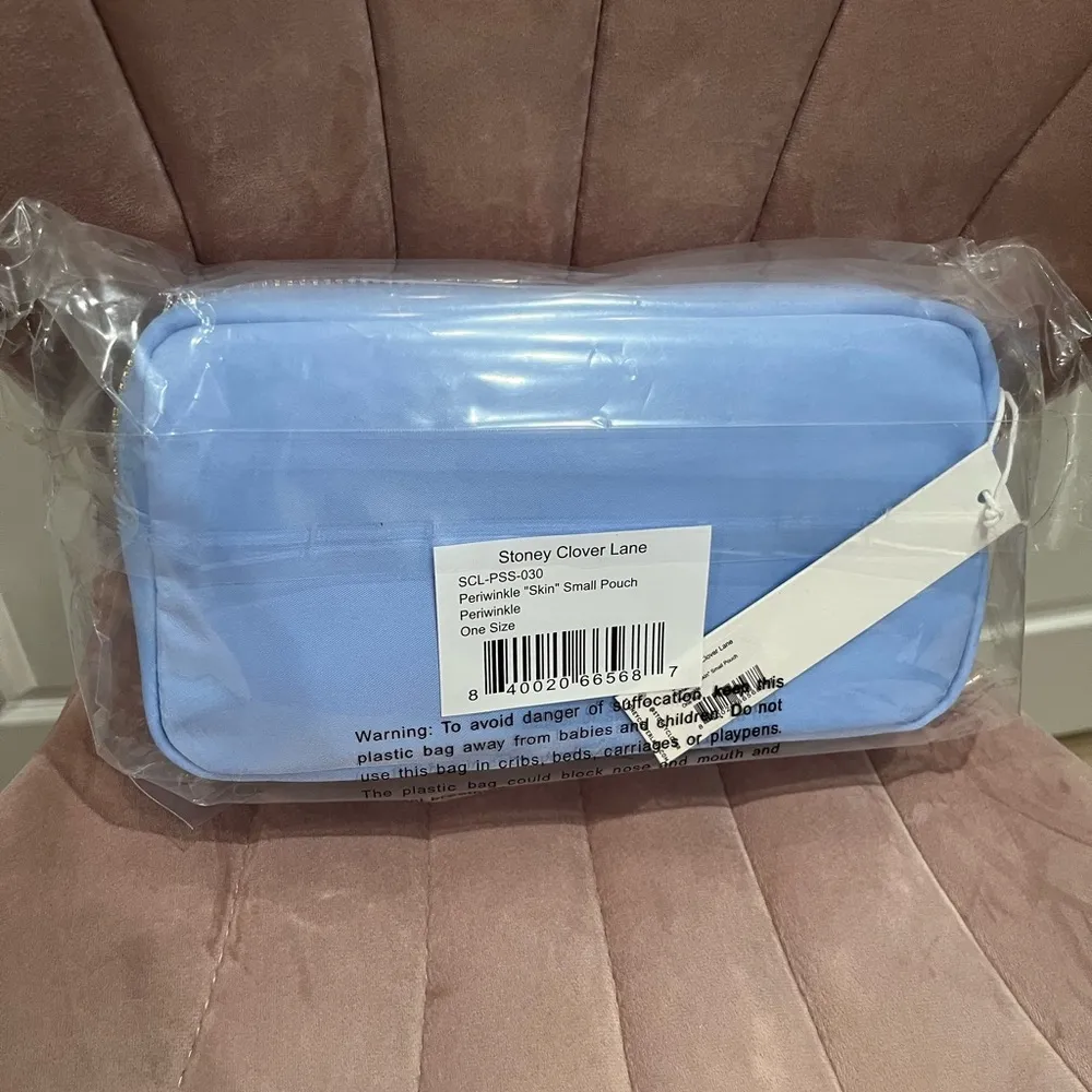 NWT Stoney Clover Lane Skin Small Pouch Periwinkle Blue - Image 5