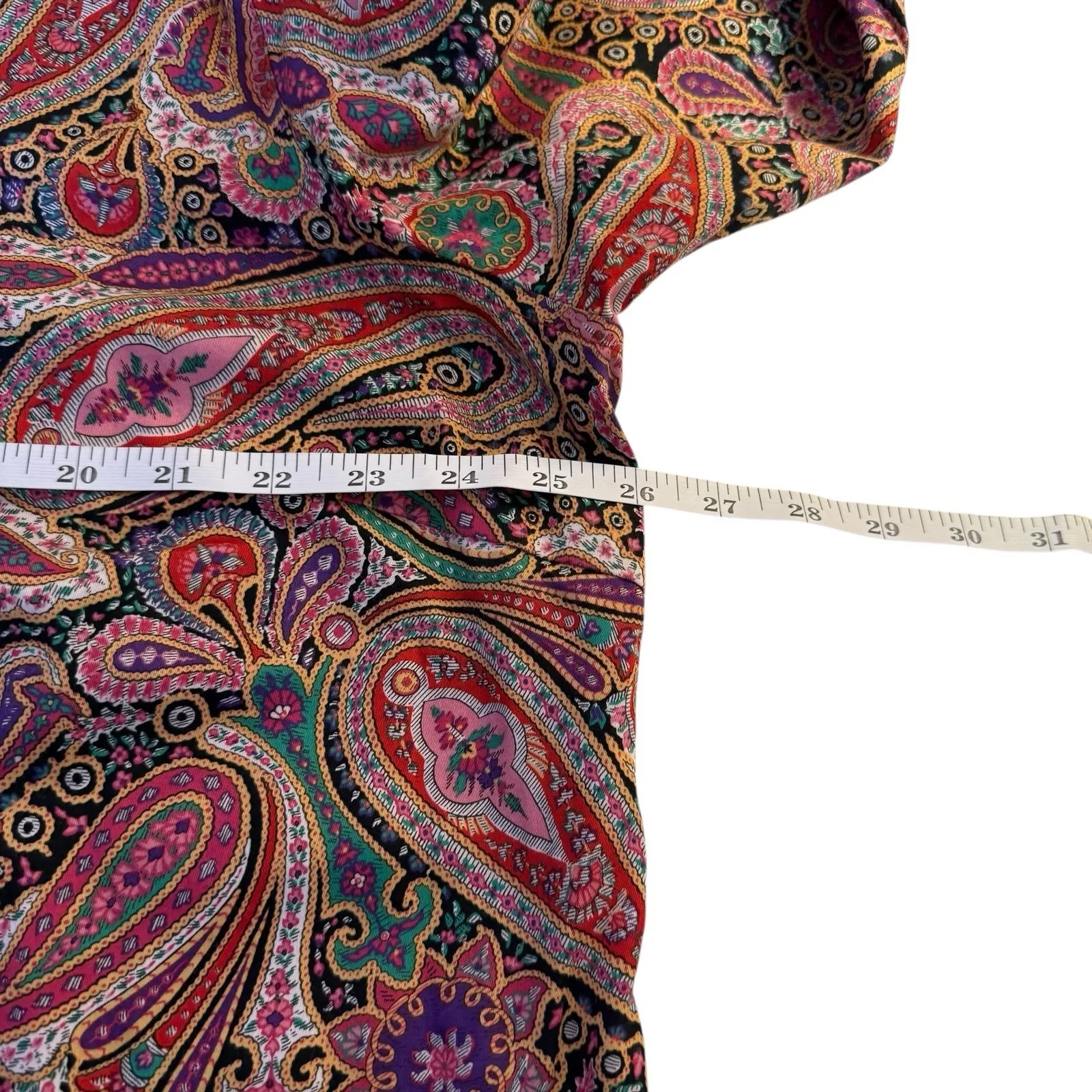 Chaps Womens Plus Button Front Shirt 2X Multicolor Paisley Office No Iron - Image 8