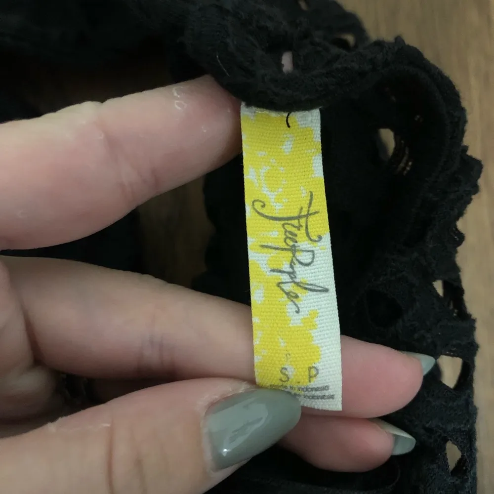 EUC Free People Black Jersey Calla Crop Top Size Small - Image 6