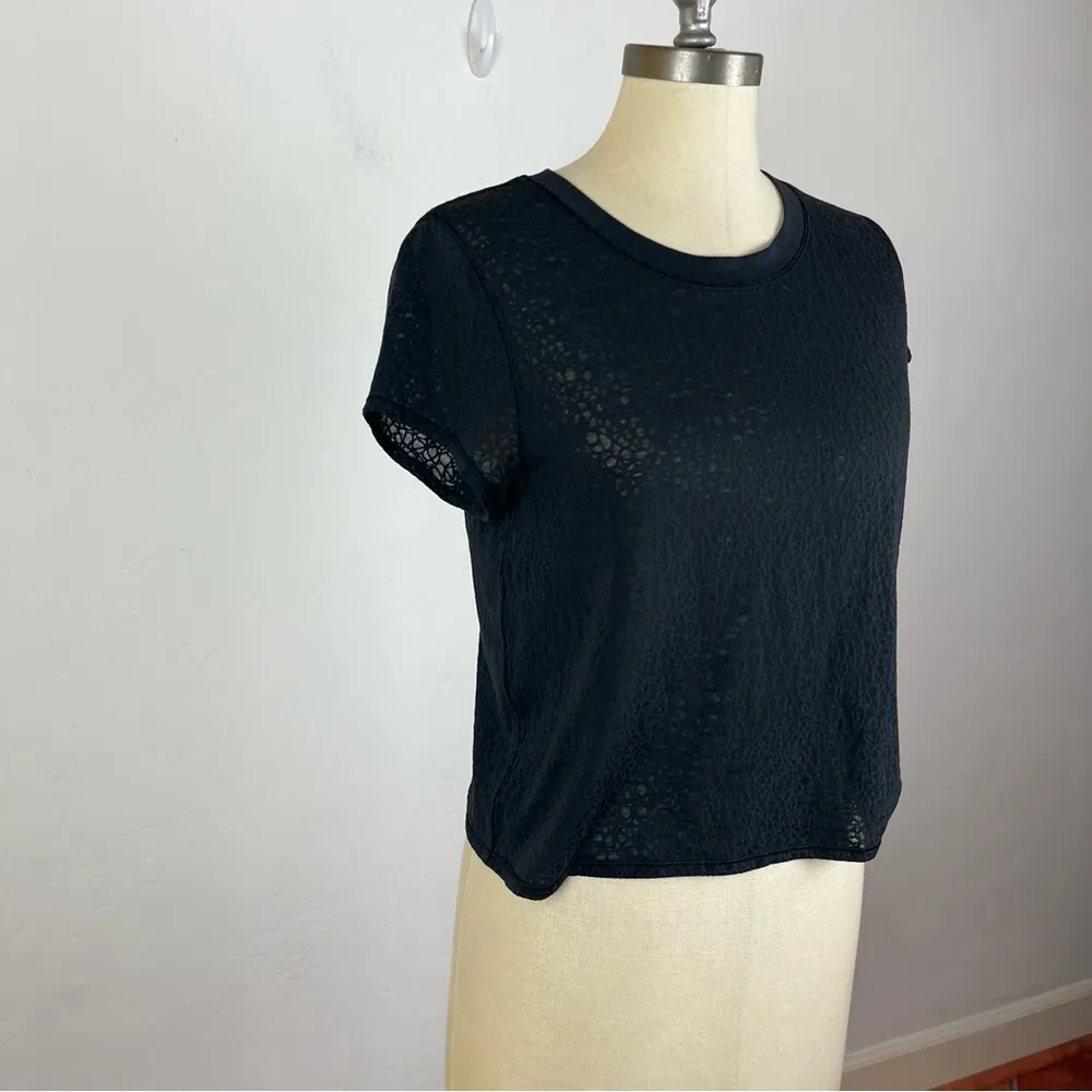 Lululemon Black Animal Print Crop Top - Image 2