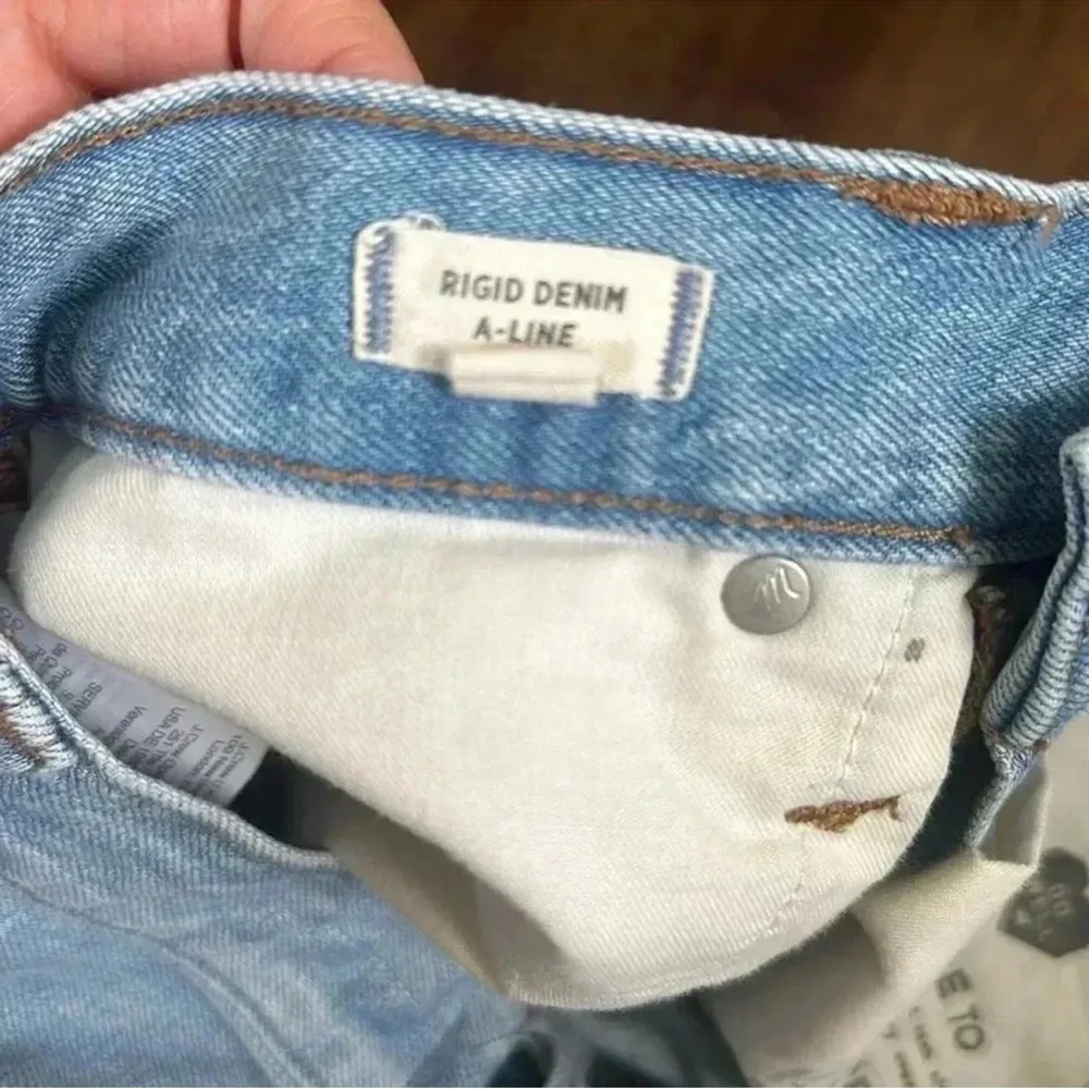 Madewell Womens High Waist Denim A-Line Mini Jean Skirt Size 26 - Image 6