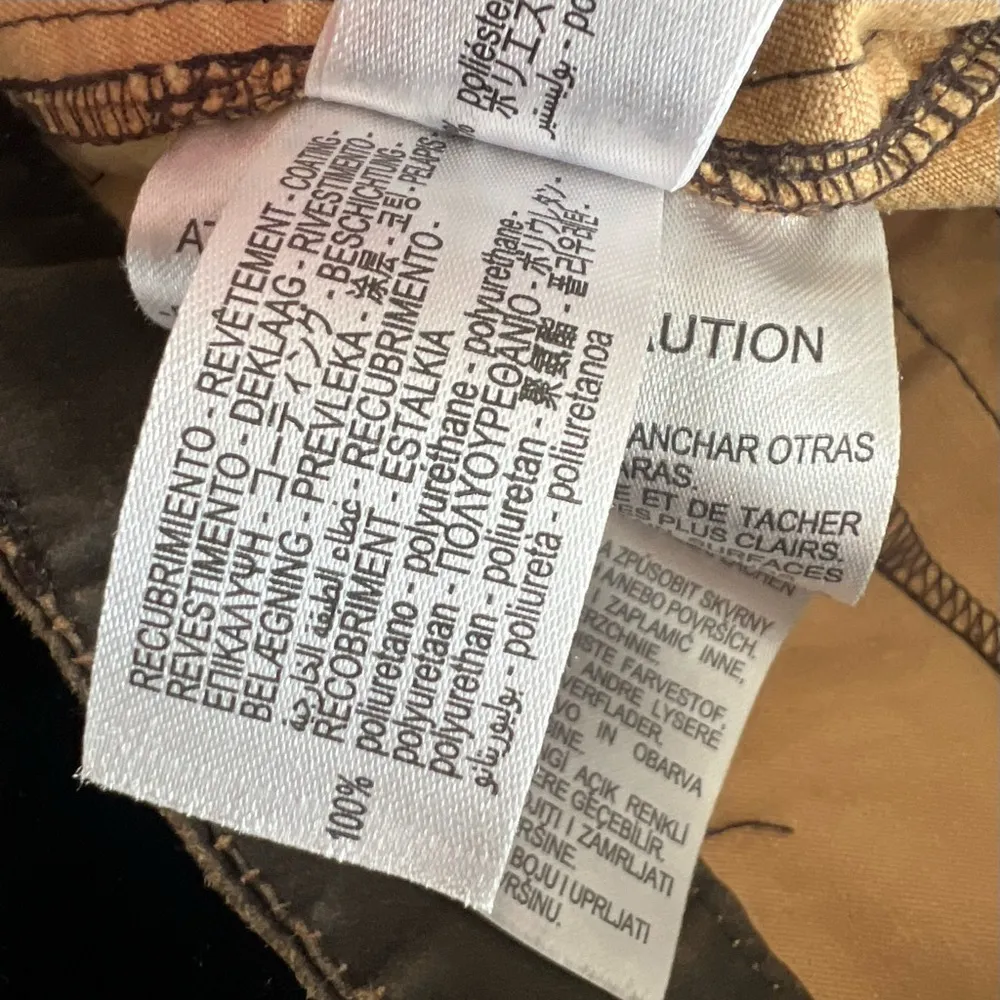 Zara Faded Brown Faux Leather Pleated‎ Mini Skirt Skort Boho Moto Size Medium - Image 6