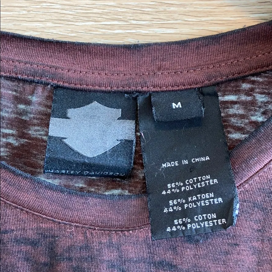 NWOT Harley-Davidson TieDye Quilted Shoulder Top M - Image 3