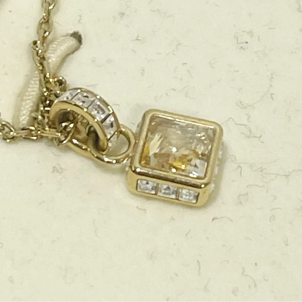 Swarovski Chroma pendant Square cut Yellow Gold-tone Plated - Image 4