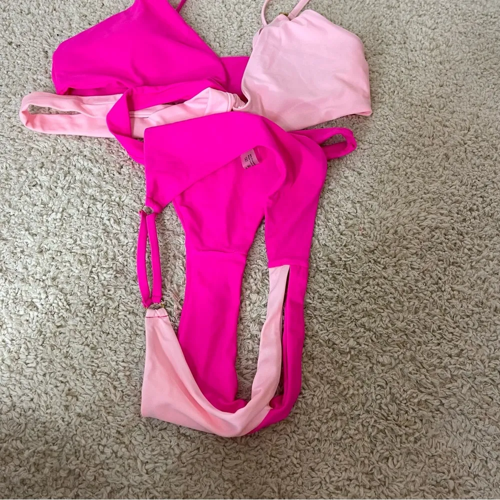 SheIn  Pink and Light Pink Bikini - Image 5