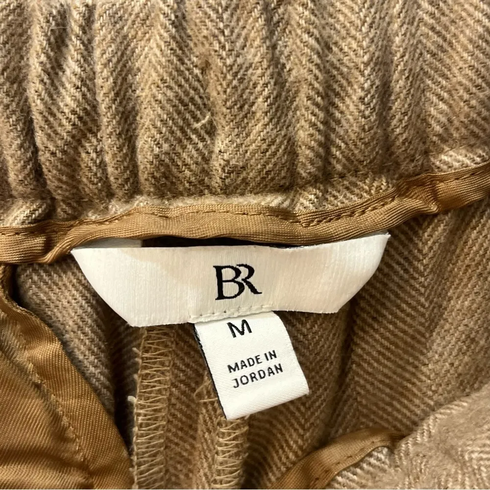 Women’s Banana Republic Tweed Wide Leg Brown Trousers dressy pants sz Medium - Image 3