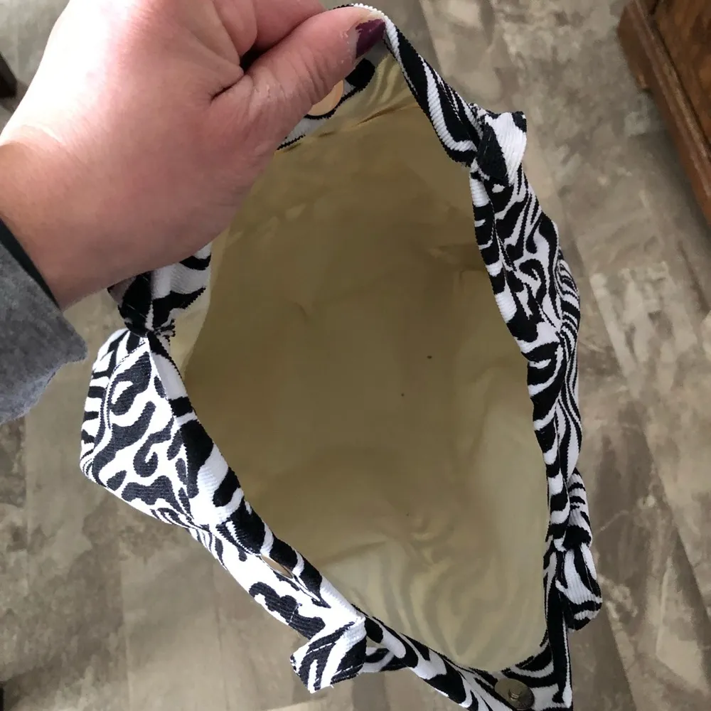 Corduroy Shoulder Bag Zebra Print - Image 2