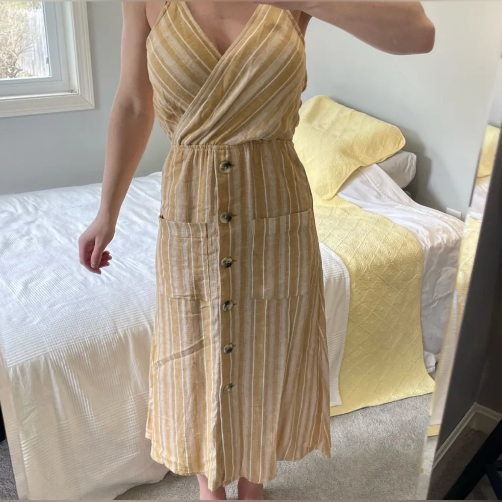 Indigo Rein - Yellow Striped Button-Down Dress - Image 4