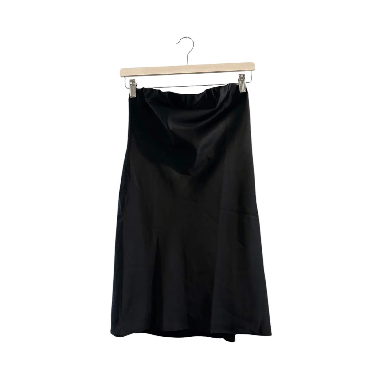 Show Me Your Mumu Taylor Tube Mini Dress in Black Luxe Satin M NWT - Image 4