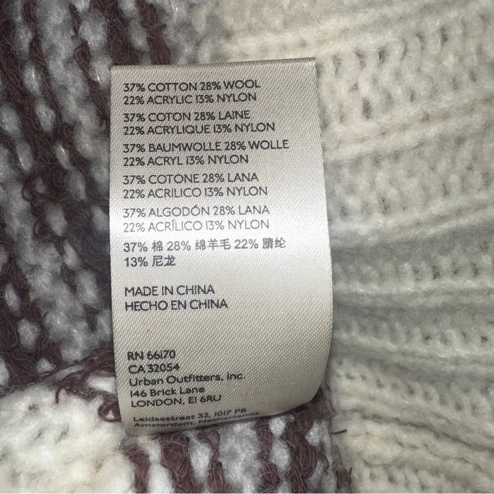 Check Me Out cropped turtleneck sweater Winter Fog Combo Small NWT - Image 6