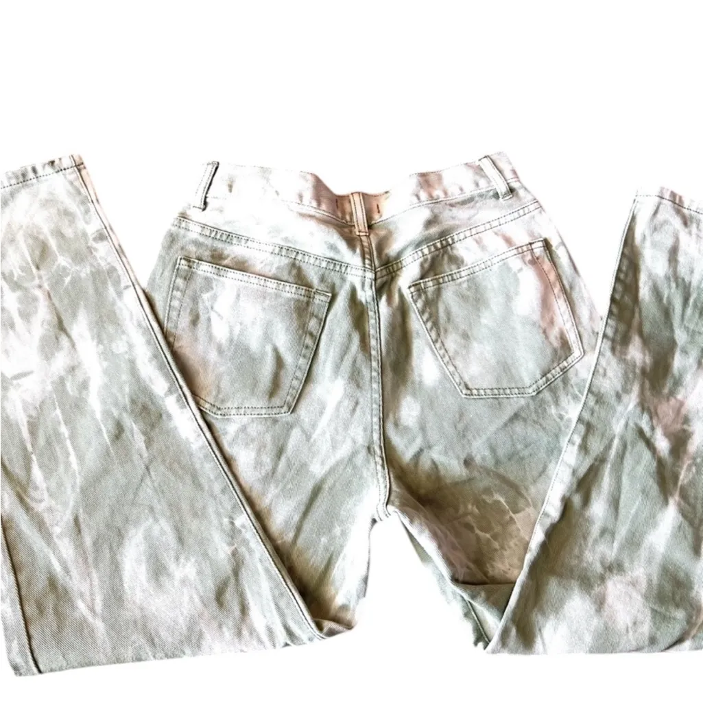 VRG GRL 1995 Tour Tie Dye Jeans Green/White Size 4 Verge Girl High waisted Green - Image 3