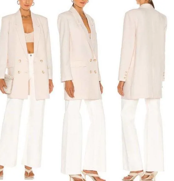 BB DAKOTA Dressed To Thrill Blush Ivory Blazer Jacket or Dress - Image 2