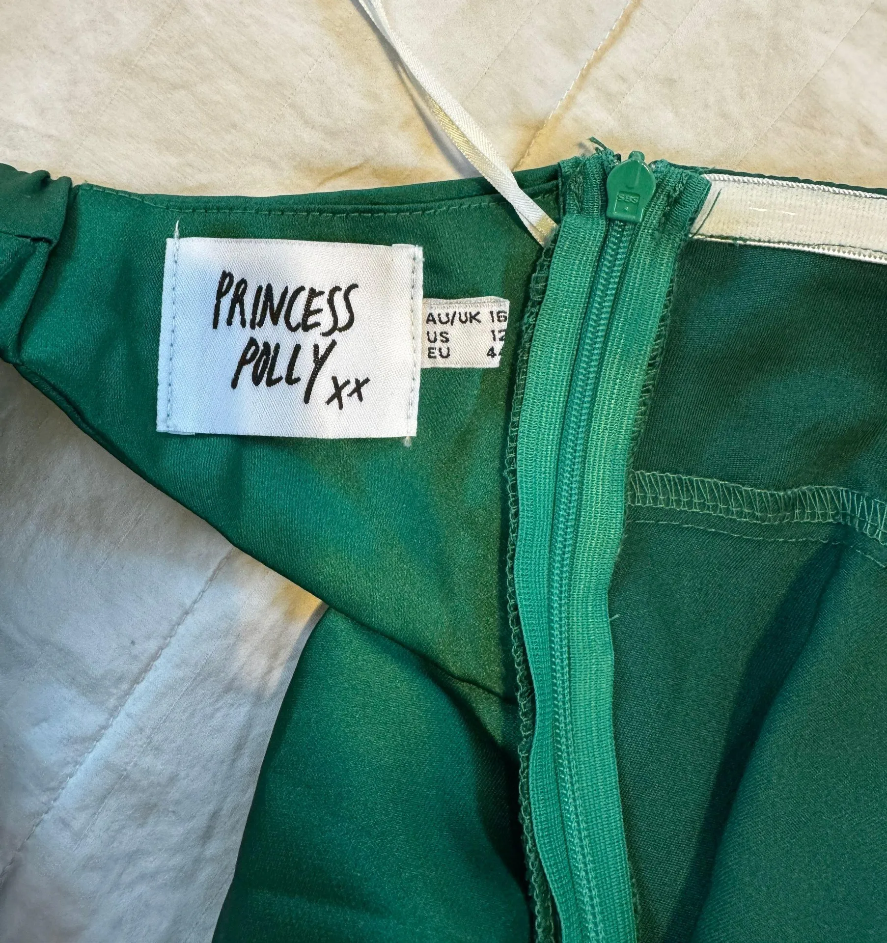 Green Silk Dress - Image 5