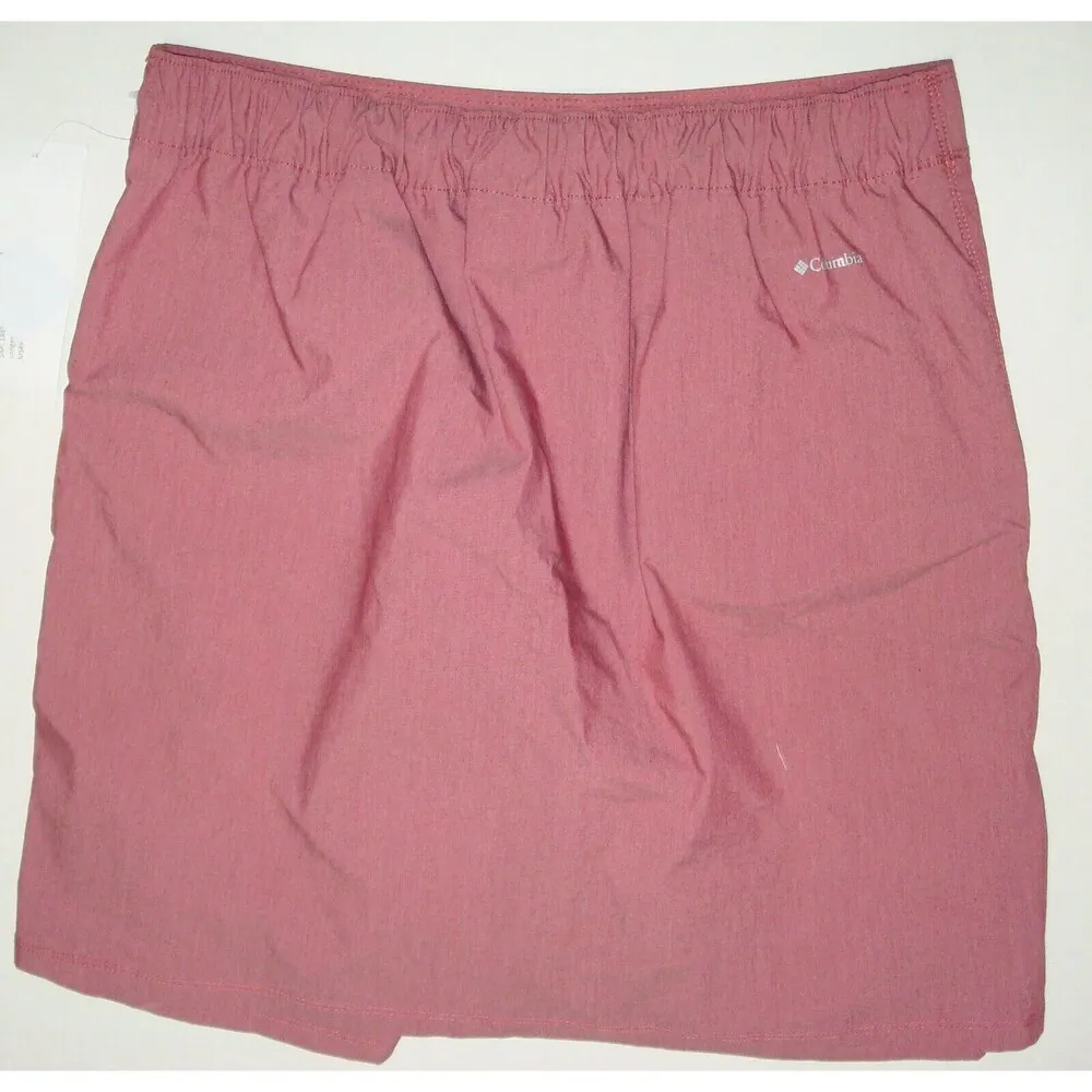 Womens New 8 NWT Columbia Longer Day Run Camp Hike Skort Skirt Shorts Red Pocket - Image 5