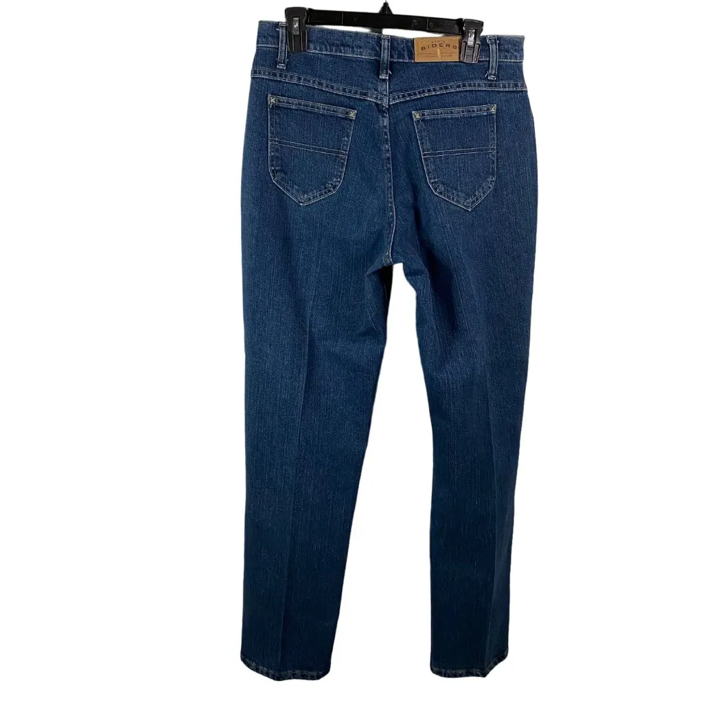 Riders Jeans Womens 10 Classic‎ Straight leg Jeans dark Blue wash denim y2k - Image 7