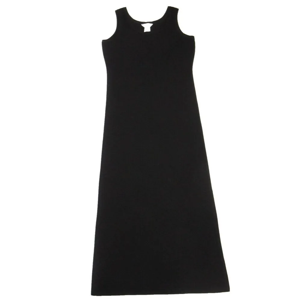 NWT Misook Sleeveless Column Maxi in Black Wrinkle Resistant Knit Dress S - Image 2