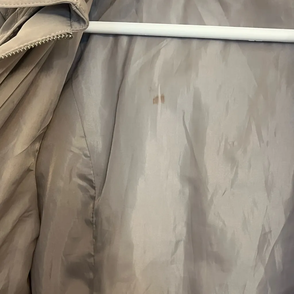 Kenneth Cole New York Quilted Tan Trench Coat Size Large - Image 9