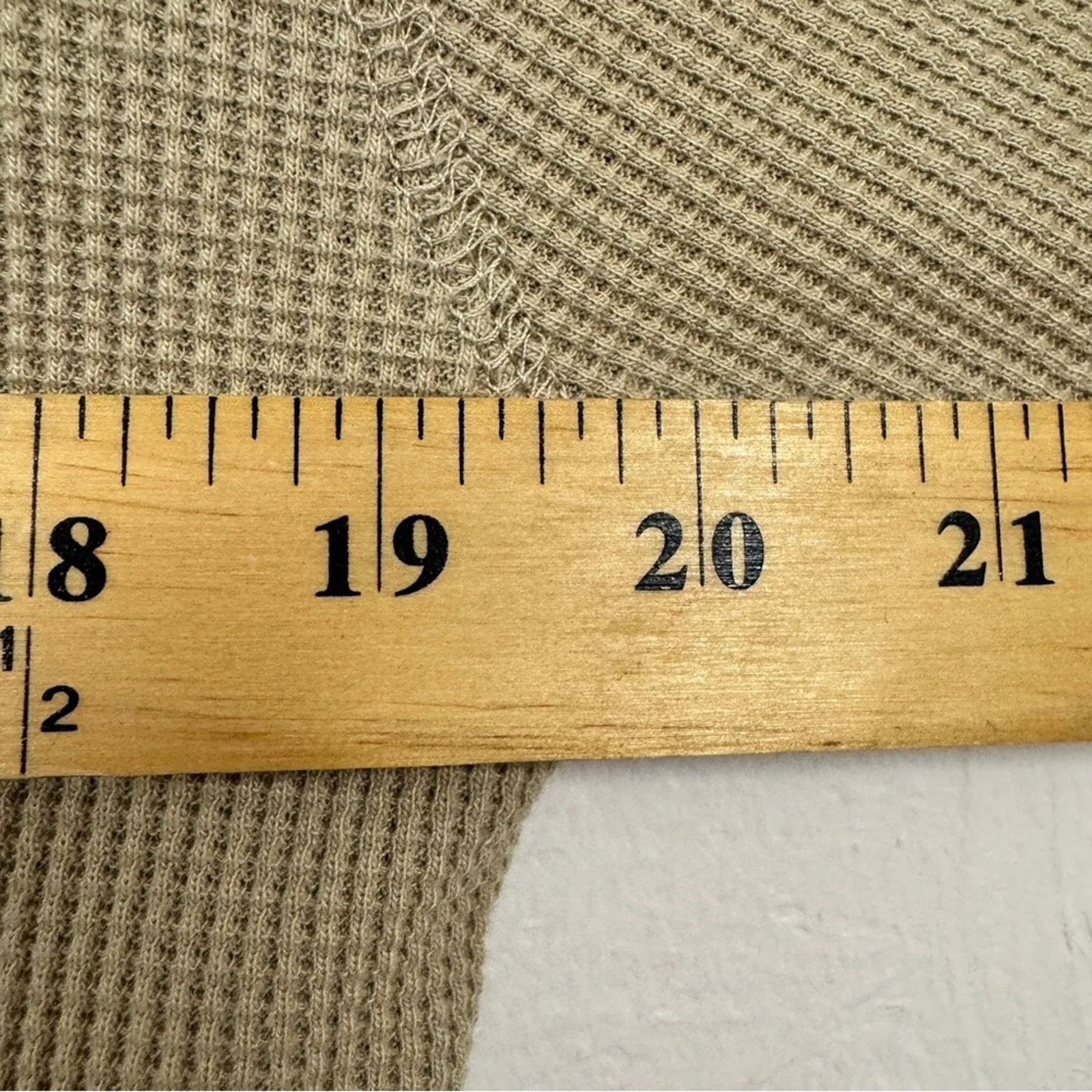 Moussy Azul Tan Waffle Knit Short Sleeve Sweater Womens S Quiet Luxury Capsule - Image 6