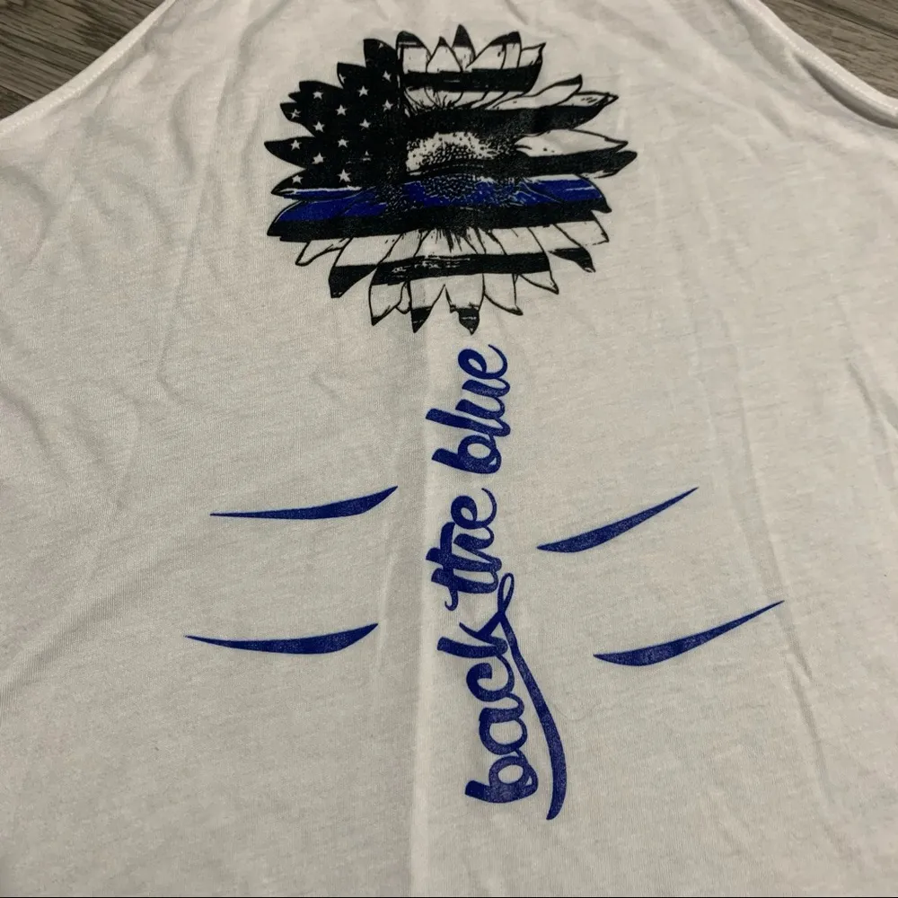 Bella + Canvas “Back the Blue” Tank top; medium - Image 2