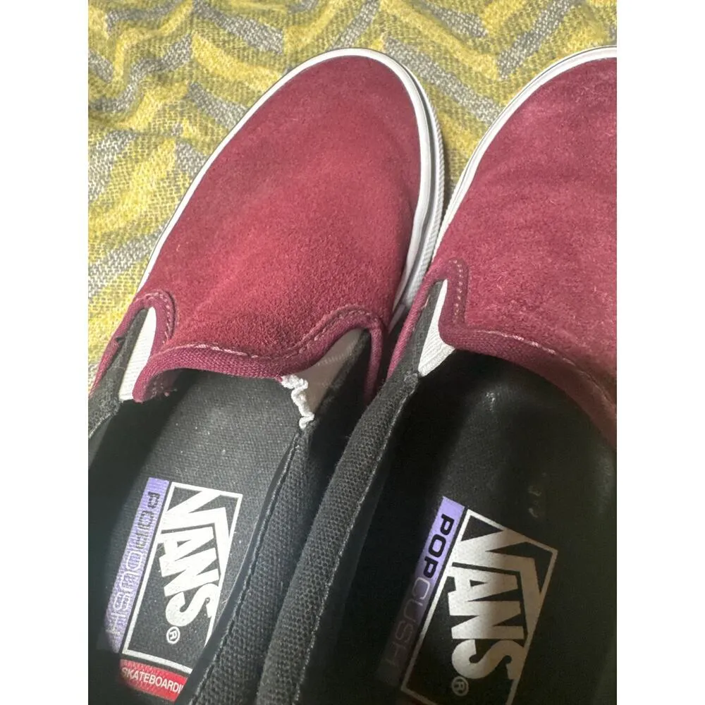 Vans Slip-On PopCush, Maroon & Black, Men’s 6 / Women’s 7.5 - Image 5