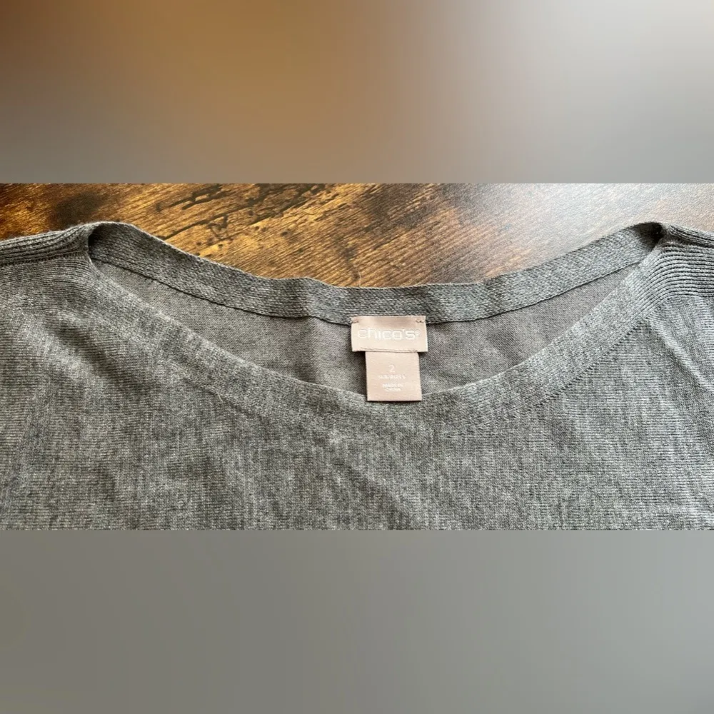  | ladies scoop neck sweater. Size: Chicos 2/L - Image 3