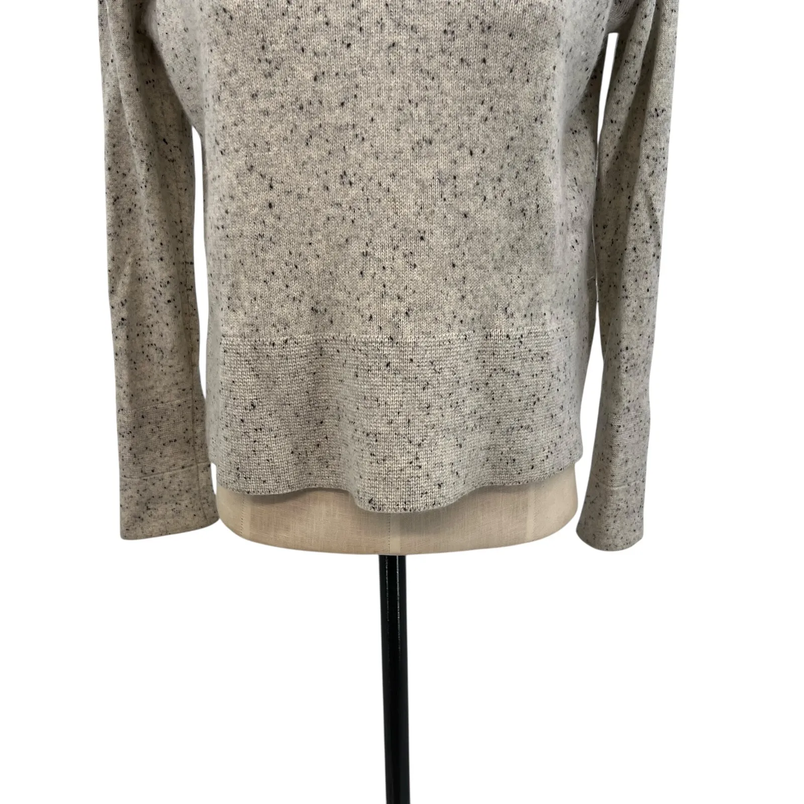 Everlane The Cashmere Square Turtleneck Sweater Speckled Gray Size XS - Image 5