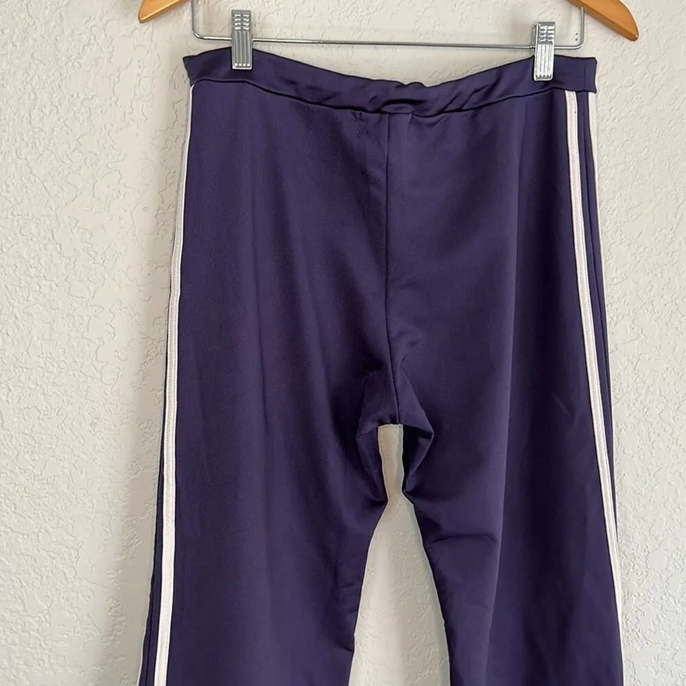 Bumi Sirotka Blue Track Pants Wide Leg Loungewear Athletic Streetwear Athleisure Size M - Image 3
