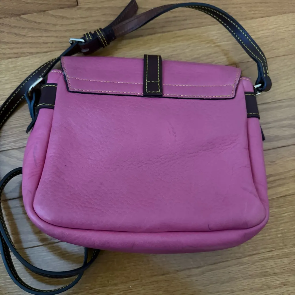 Dooney & Bourke Samba Pink Pebbled Leather Crossbody - Image 4