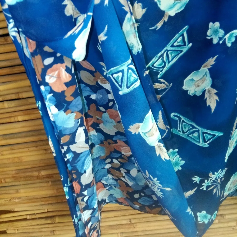 Blue L Lanai Reversible Aloha Midi Dress Size L - Image 2