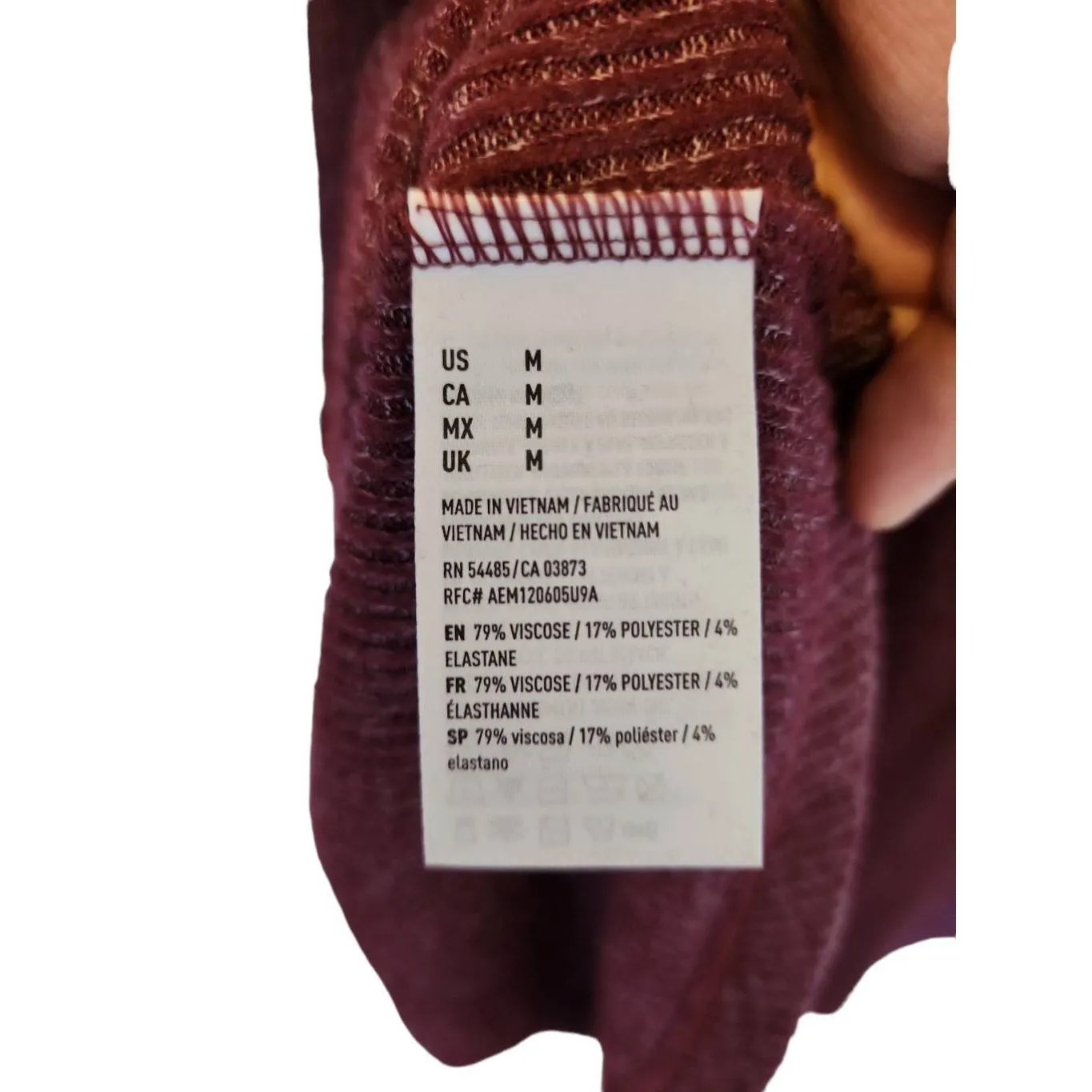 American Eagle Soft and Sexy Women's Maroon Ribbed Collared Keyhole Midi Dress s - Image 4