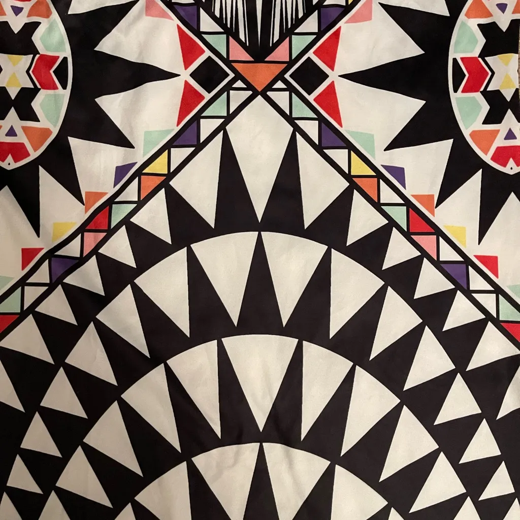 Kaige Nina Tribal Print Stretch Dress with Geometric Patterns NWT Black Size XXL - Image 7