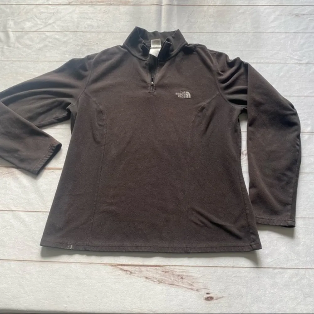 The North face TKA 3/4 zip black fleece jacket size womens large Gorp core - Image 3