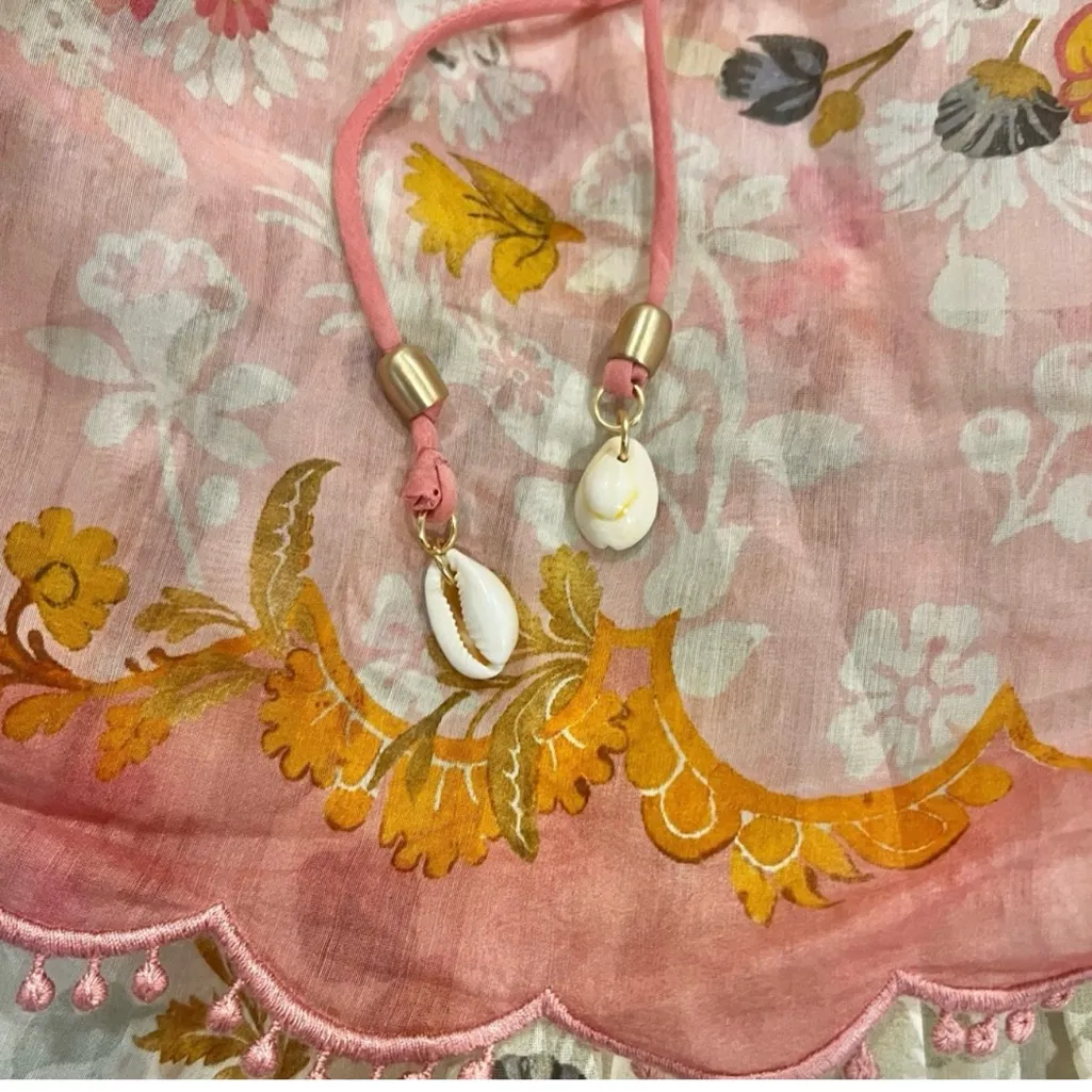 RARE  Zimmermann Laurel Lace Up Floral Pink Frill Maxi  Dress Size AU3/L - Image 8